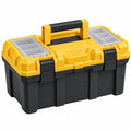 Werkzeugkasten 50 x 30 x 25 cm Kunststoff Gelb Schwarz mit Organizer und Tragegriff